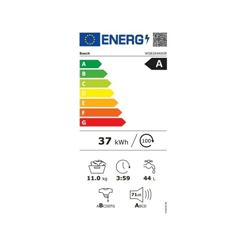 WASHING MACHINE FREESTANDING 60CM  WGB264A0GR (11KG / A / ΑΤΜΟΥ / Wi-Fi /  i-DOS )